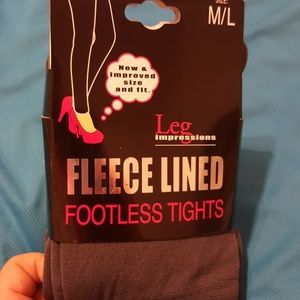Footless fleece tights